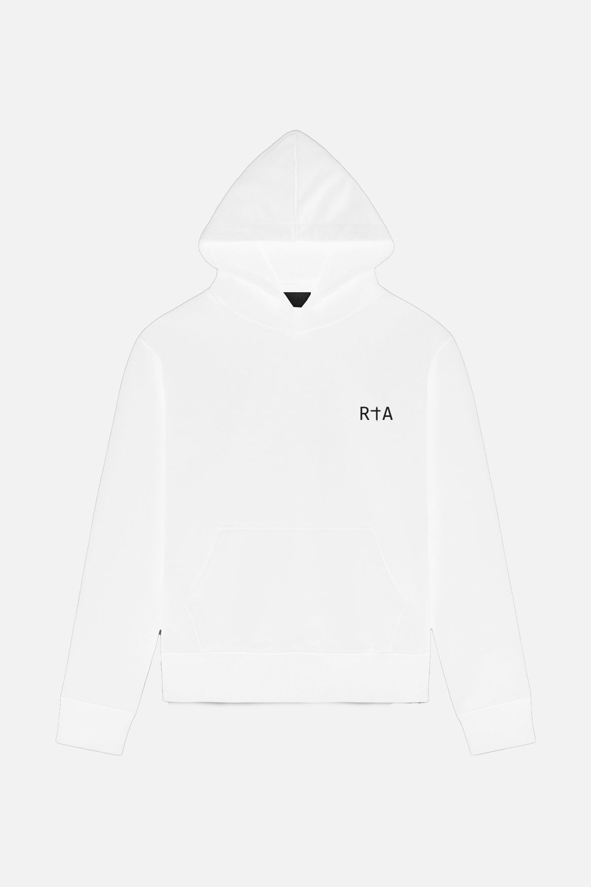 RTA Dion White Black Cross Hoodie - WHITE/BLACK