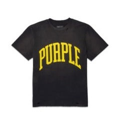 Purple Brand Heavy Jersey Ss Tee -BLACK/YELLOW