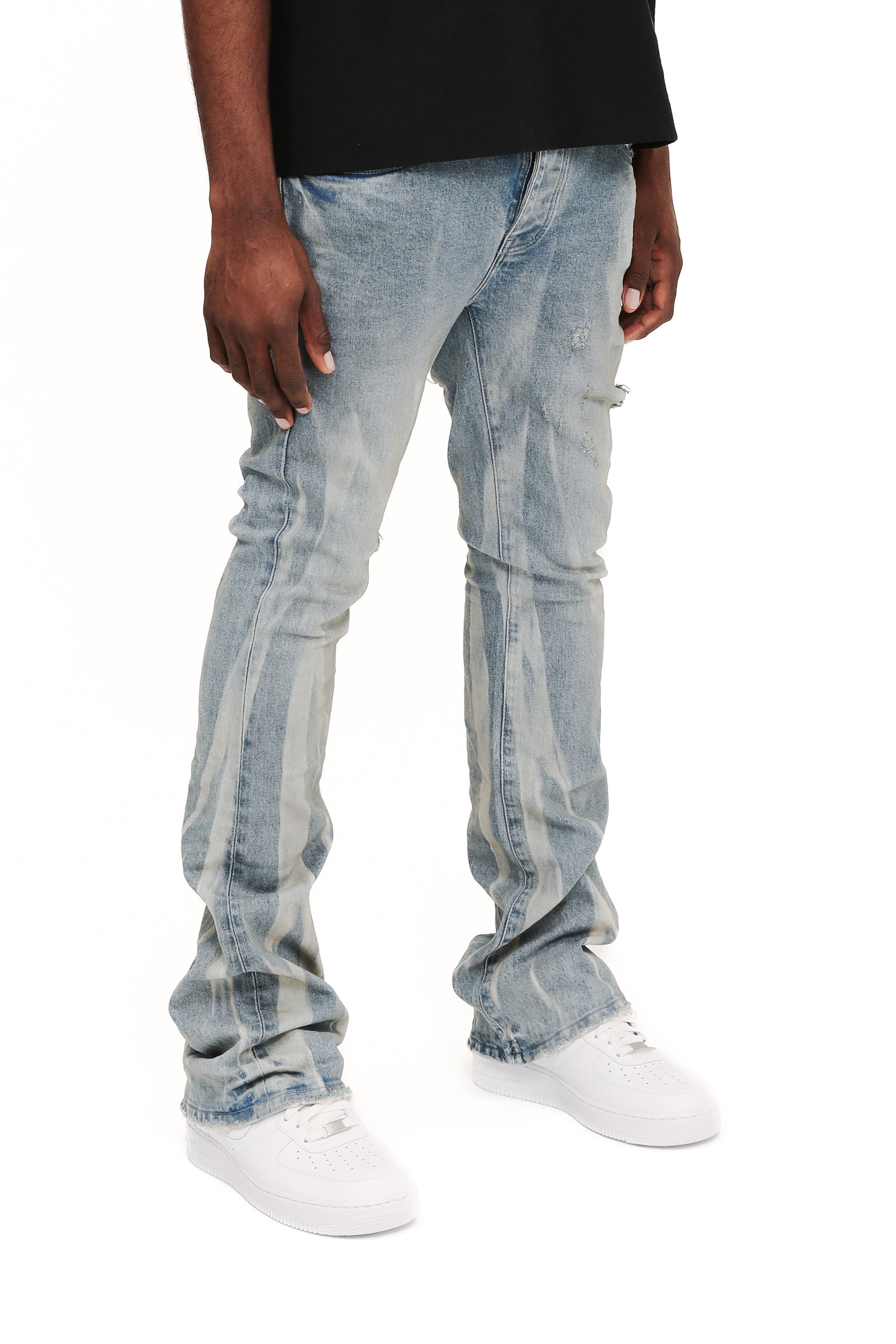 Purple Brand Calcite Flare Jeans - LT INDIGO