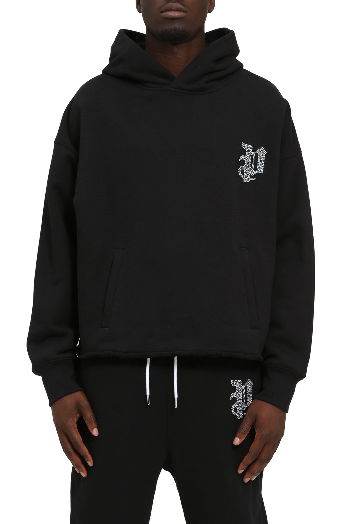 Purple Brand Heavyweight Fleece Oversized Hoodie - BLACK