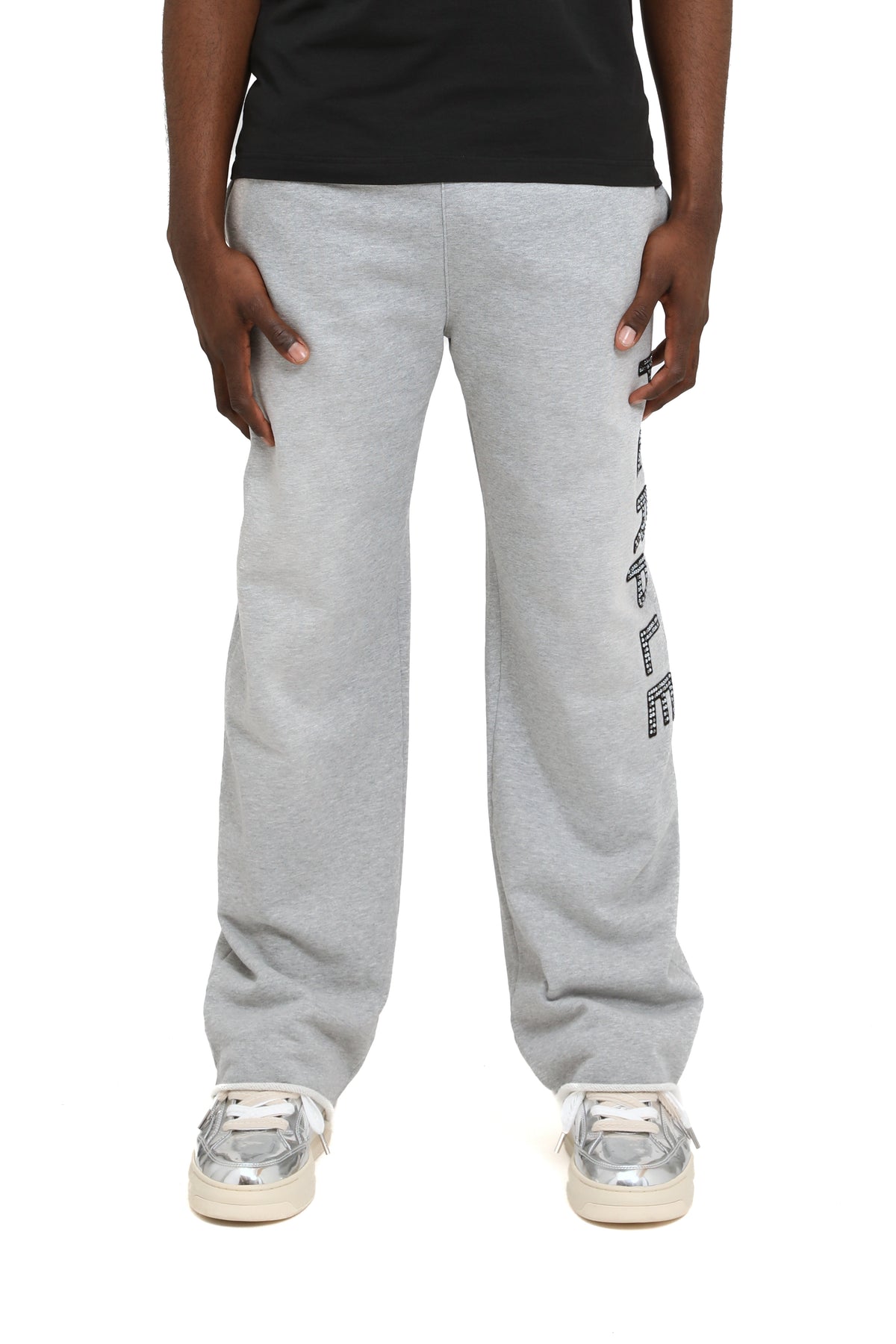 Purple Brand Fleece Pant Cutt Off - HEATHER GREY
