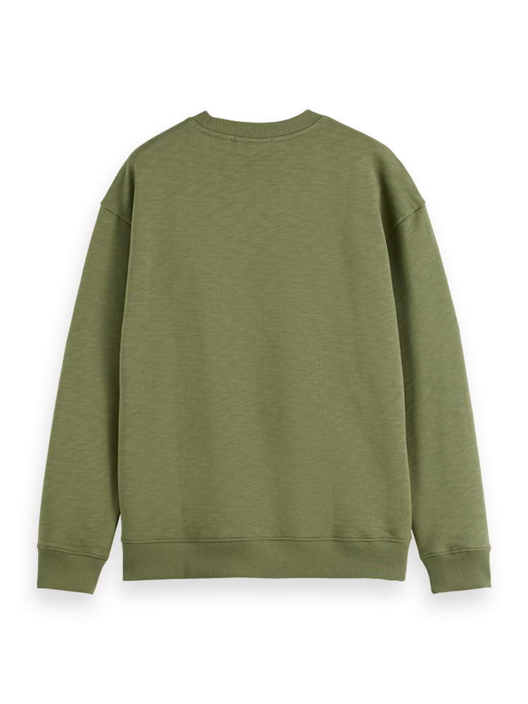 Scotch & Soda Crewneck Sweater - GREEN IVY