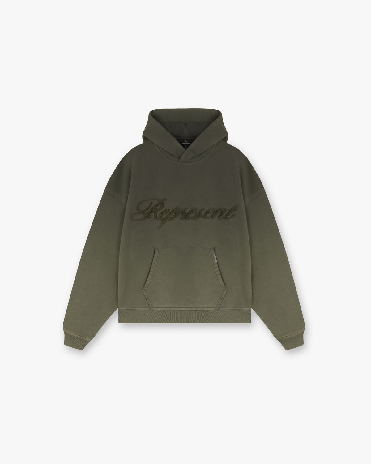Represent Reverse Applique Hoodie - VINTAGE KHAKI