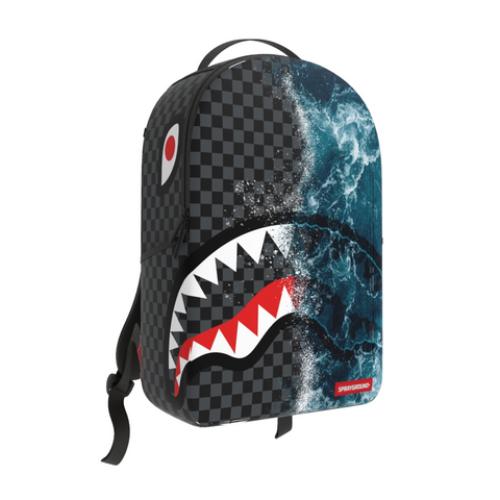 Sprayground SPLIT OCEAN DEEP BACKPACK - CHECKERED OCEAN