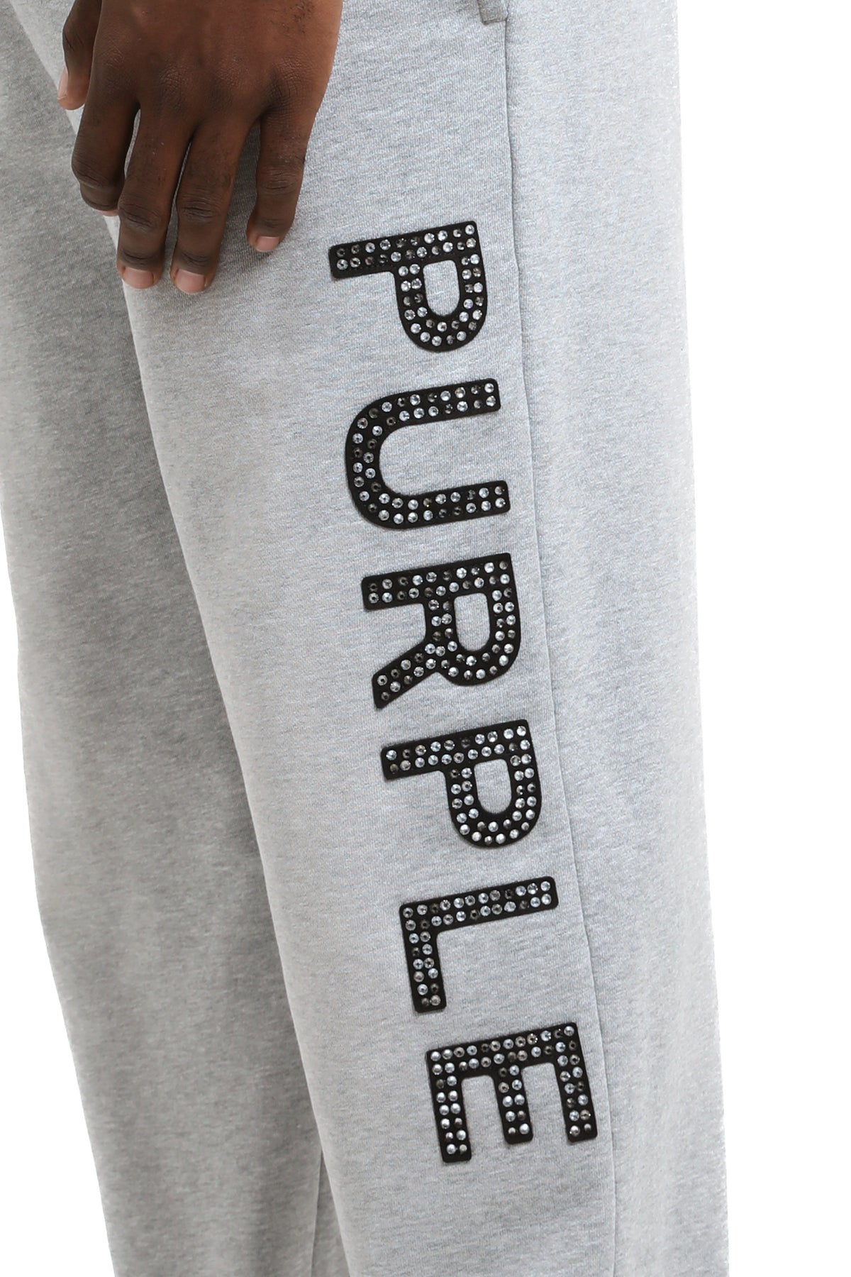 Purple Brand Fleece Pant Cutt Off - HEATHER GREY