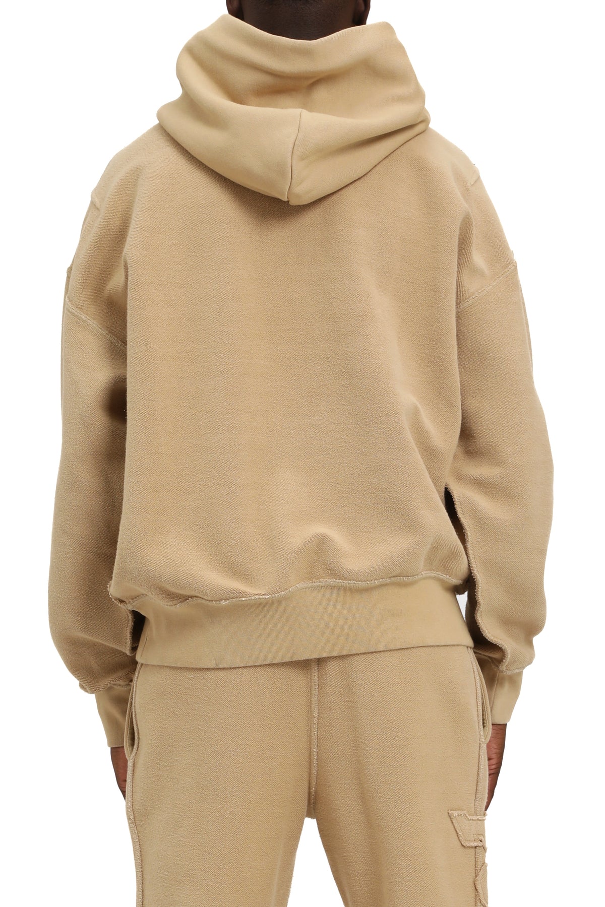 Purple Brand Heavyweight Fleece Inside Out Hoodie - TAN