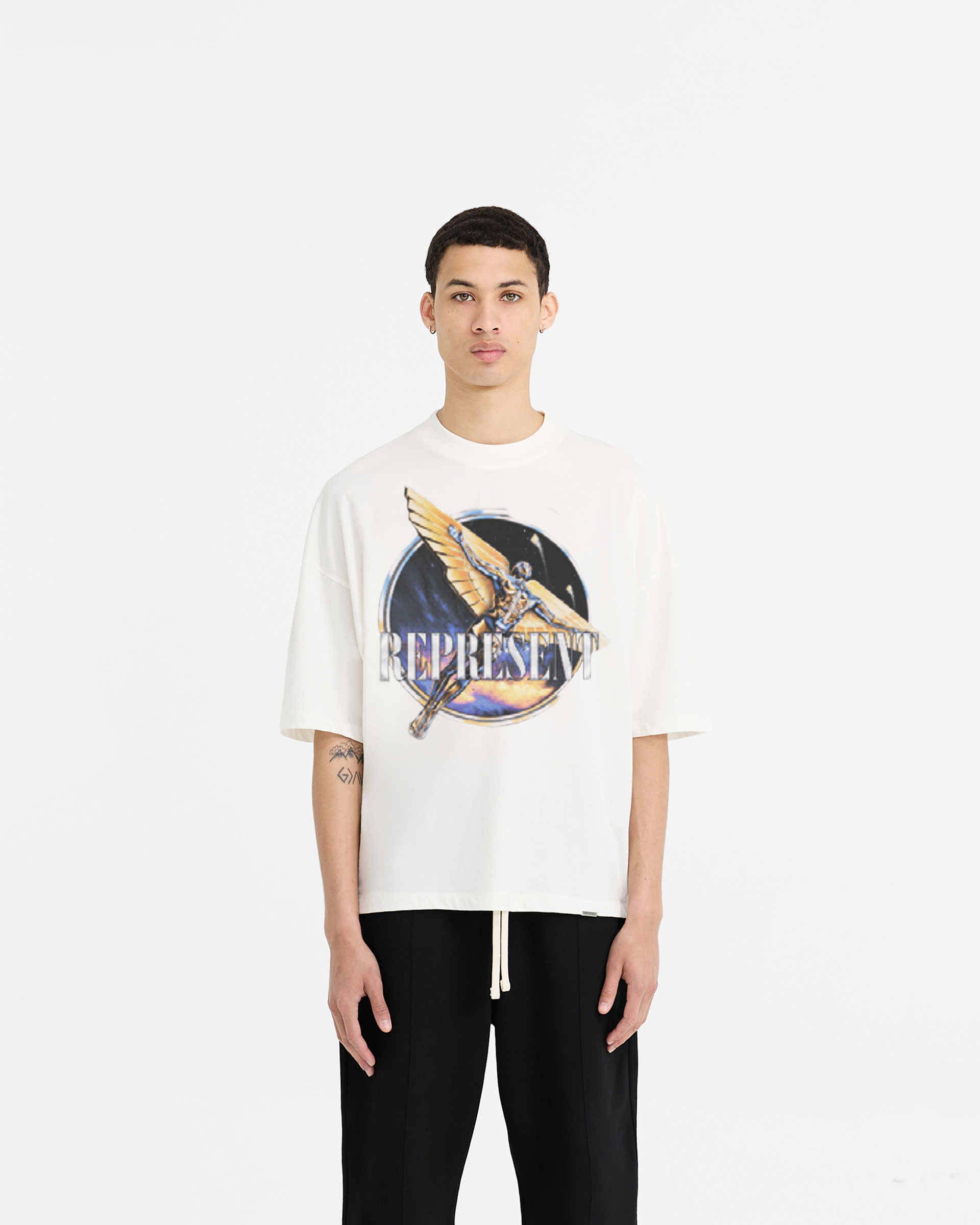 Represent Golden Tour T-shirt - FLAT WHITE