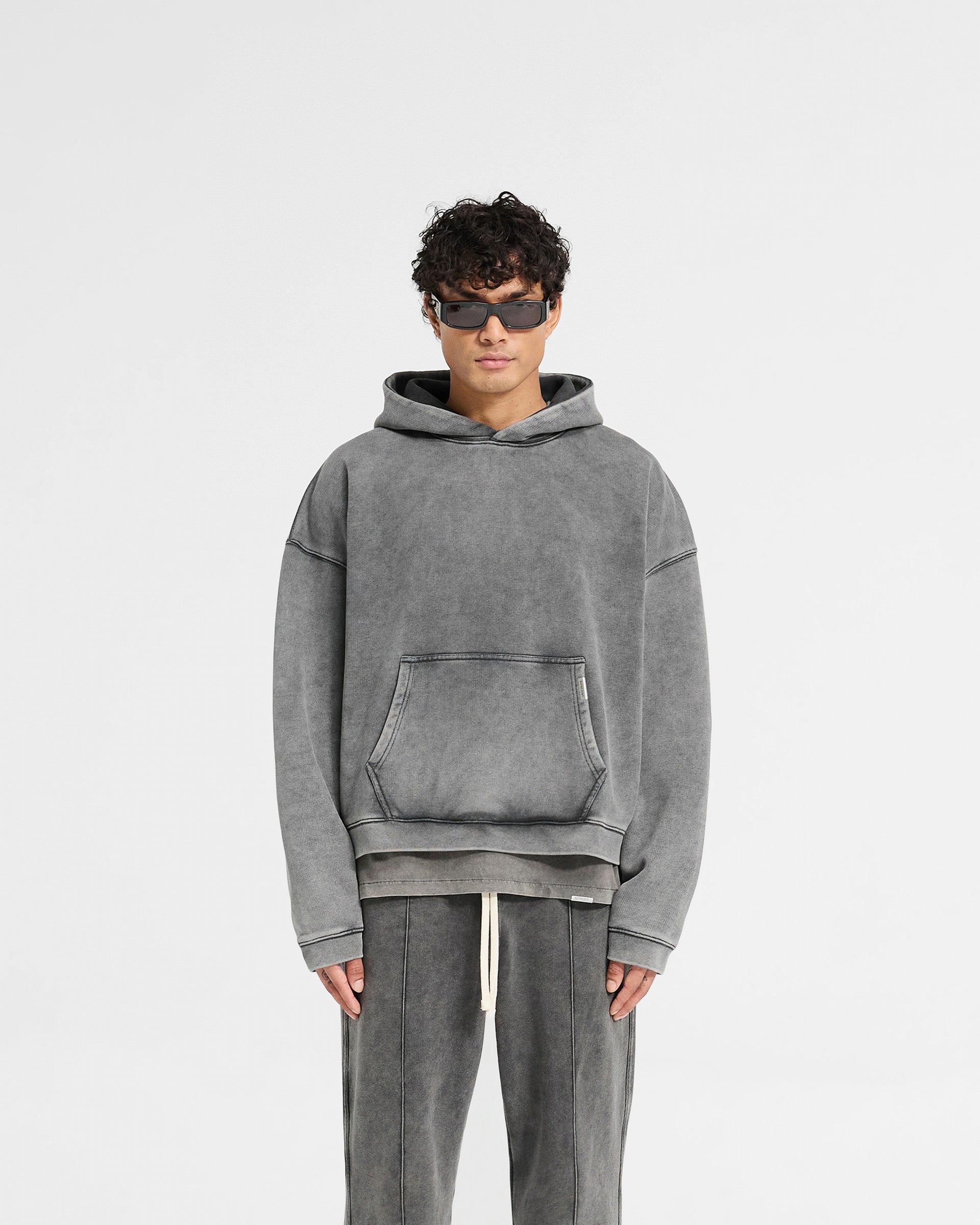 Represent Initial Boxy Hoodie - VINTAGE GREY