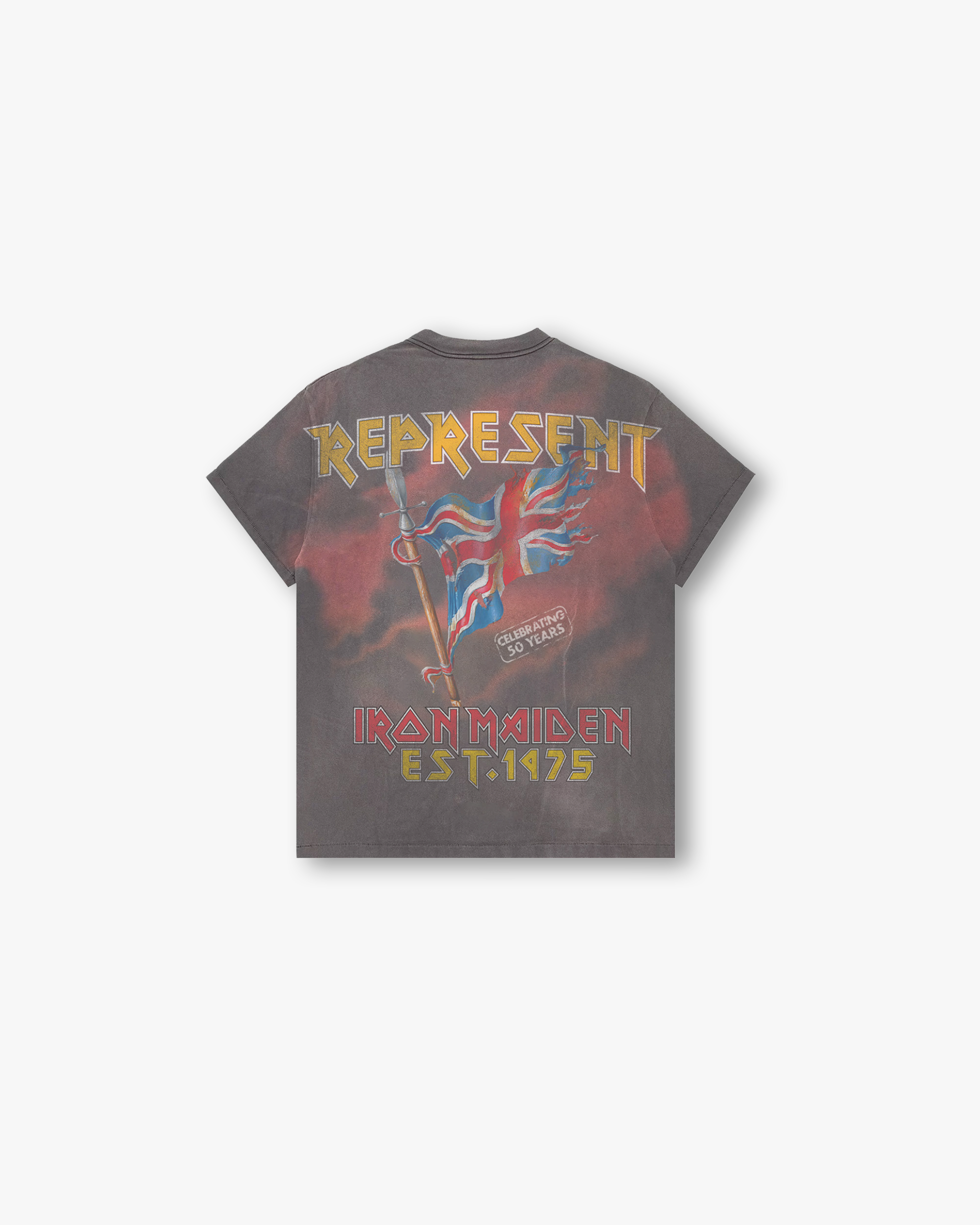 Represent Iron Maiden X Steed T-shirt - GREY