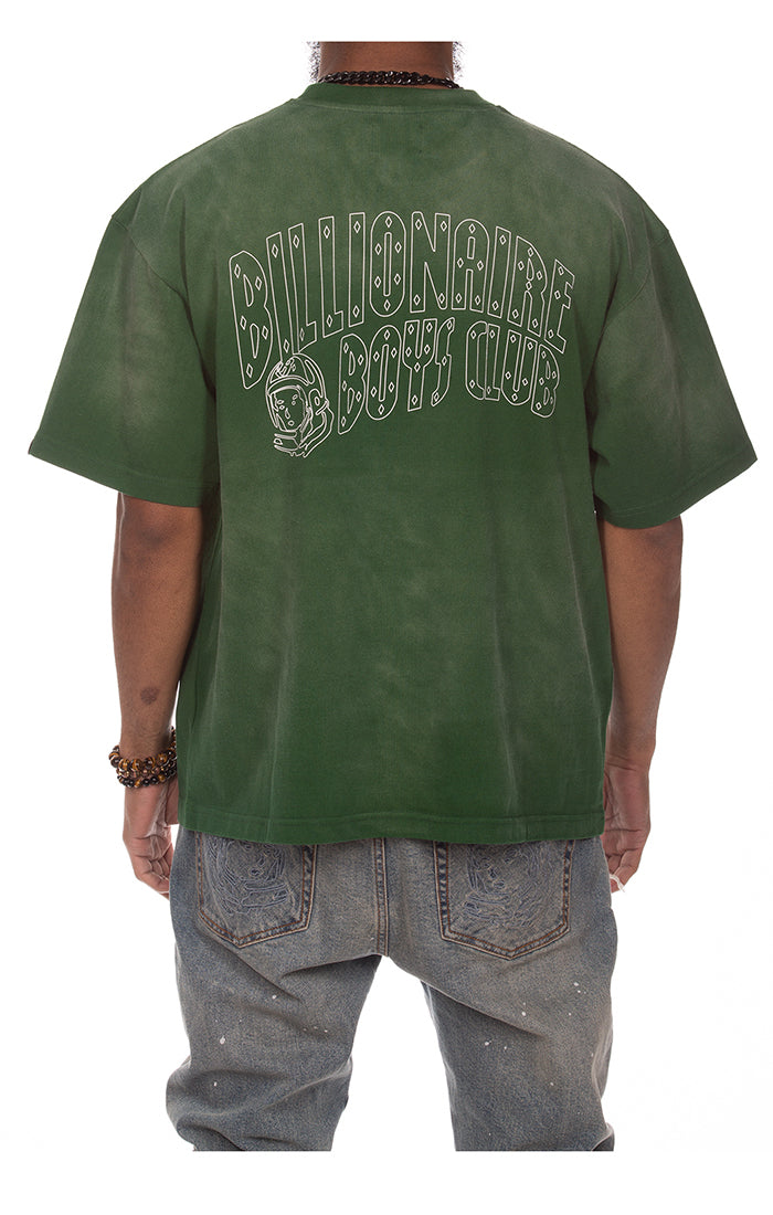 BBC Faded Helmet Ss Knit Tee - EDEN GREEN