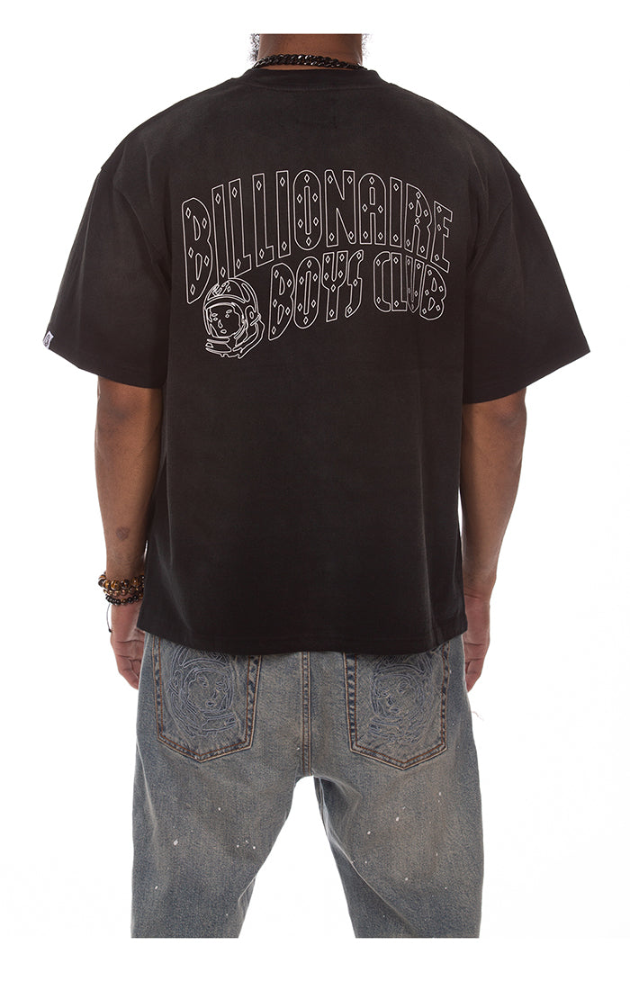 BBC Faded Helmet Ss Knit Tee - BLACK