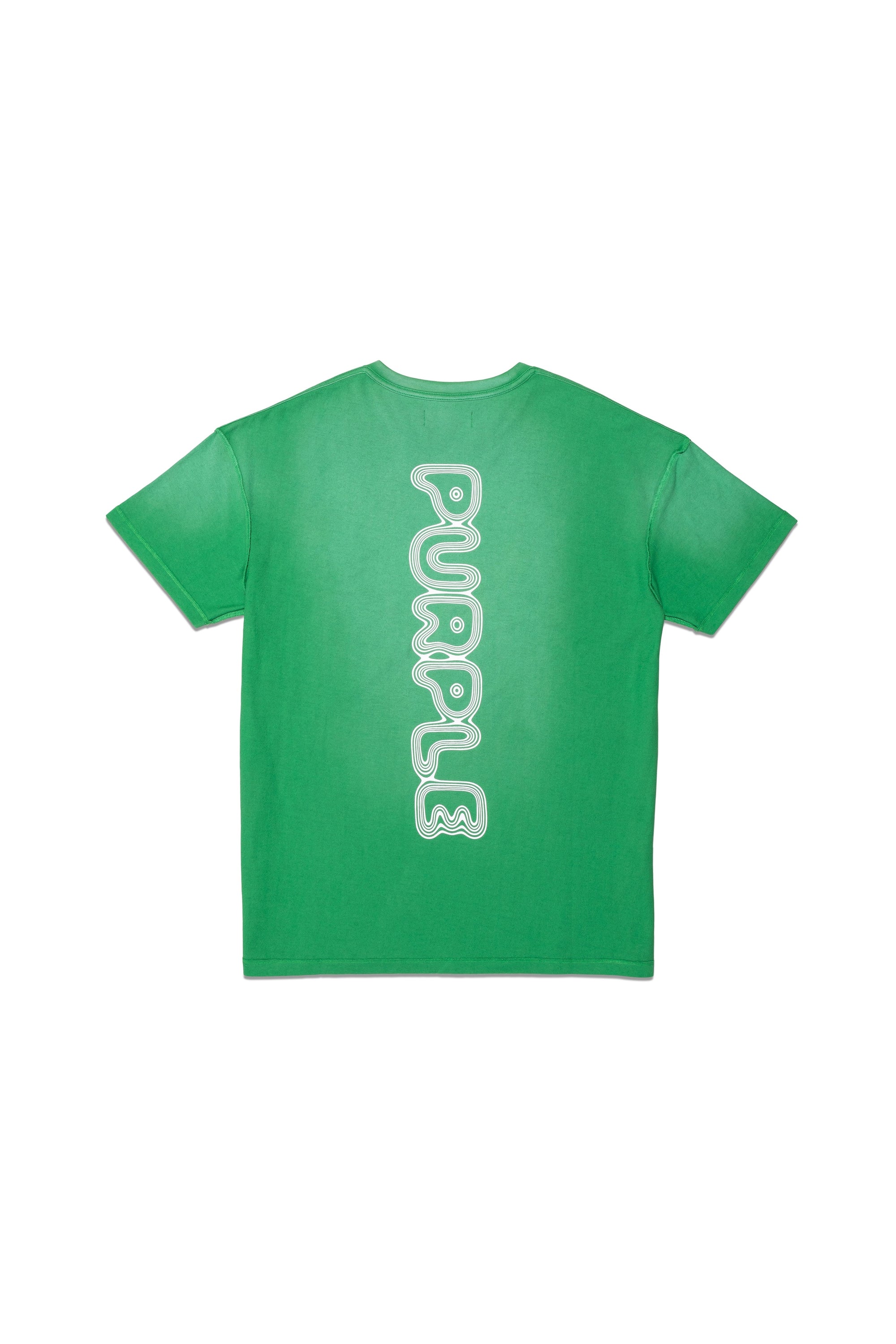 Purple Brand Textured Jersey Inside Out Tee- GREEN