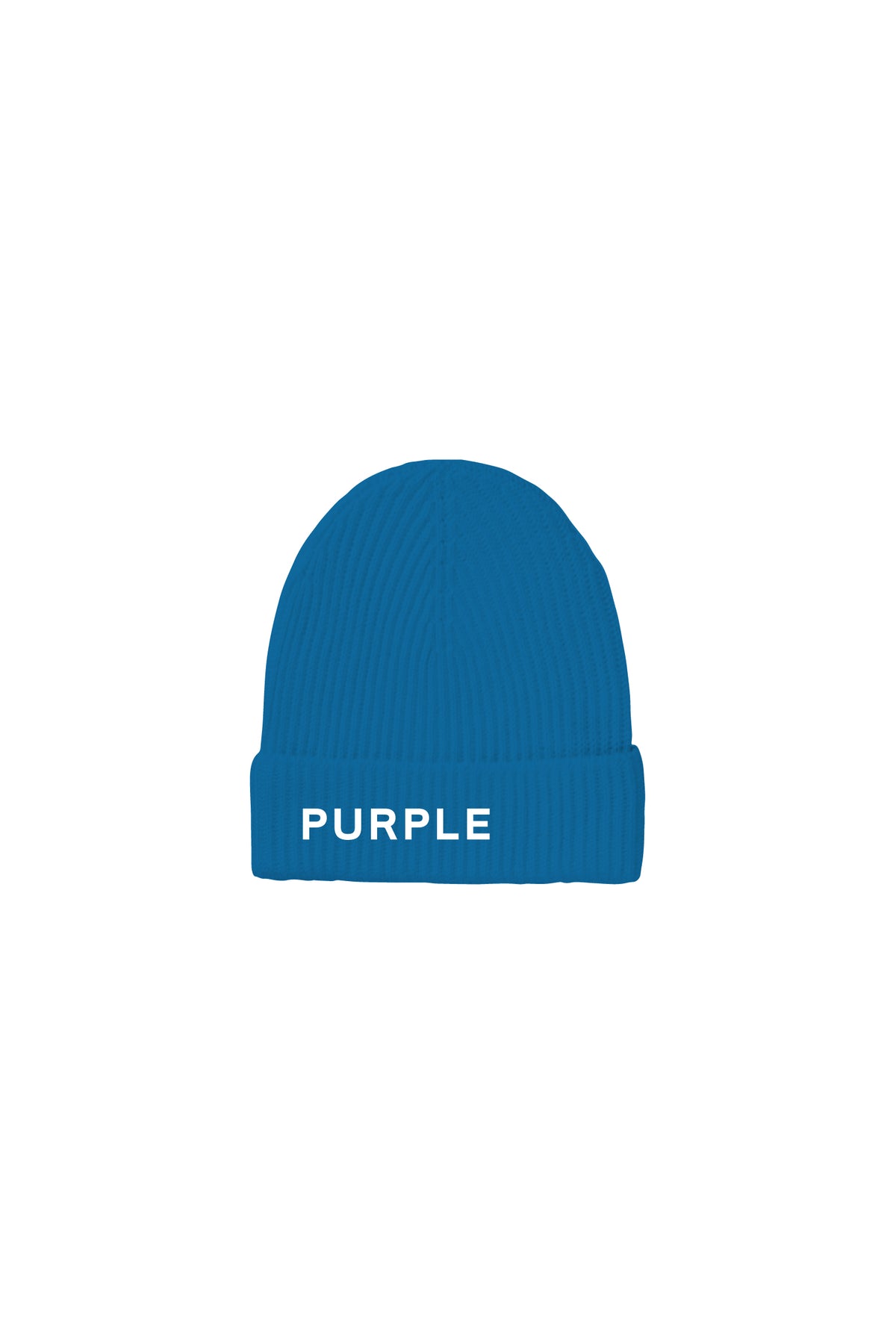 Purple Brand Acrylic Cuffed Beanie-BLUE