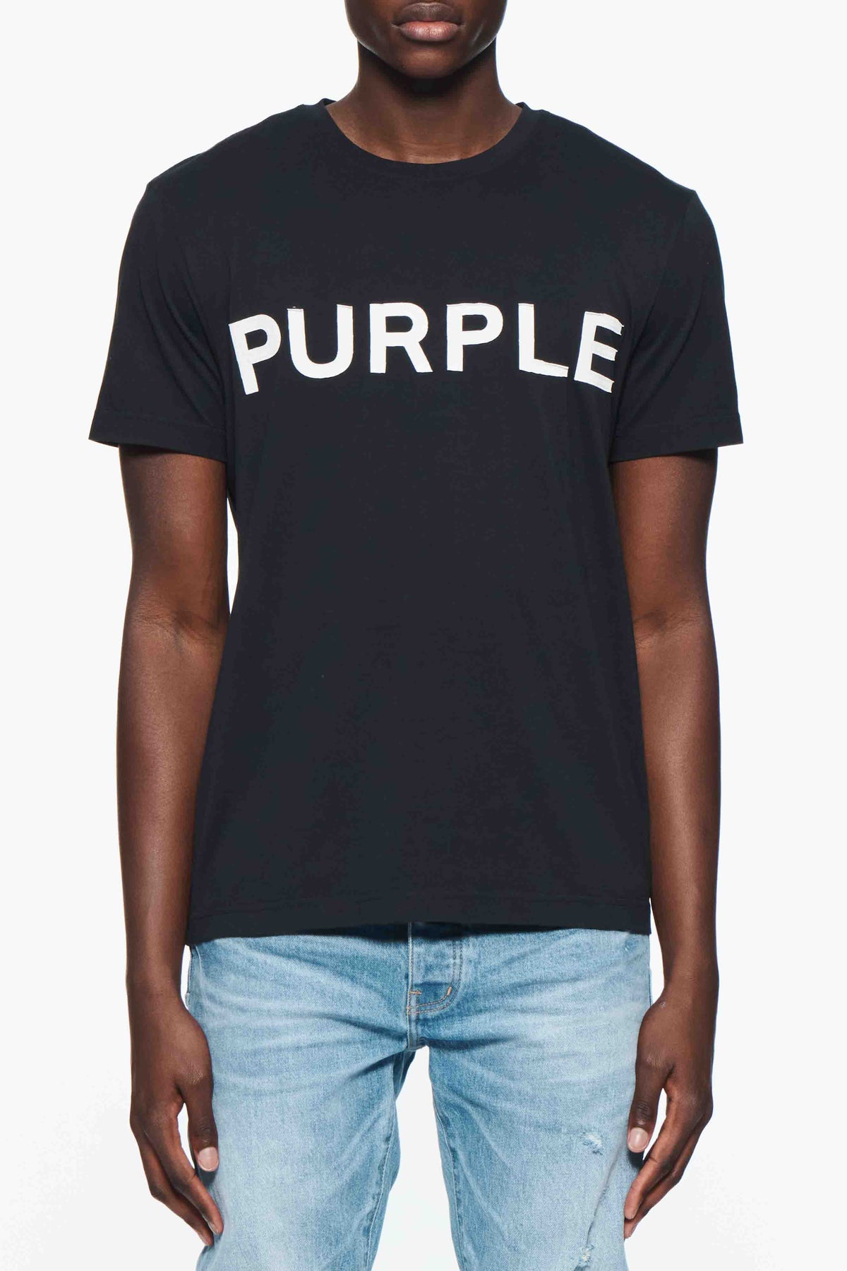 Purple Brand Clean Jersey Tee - BLACK