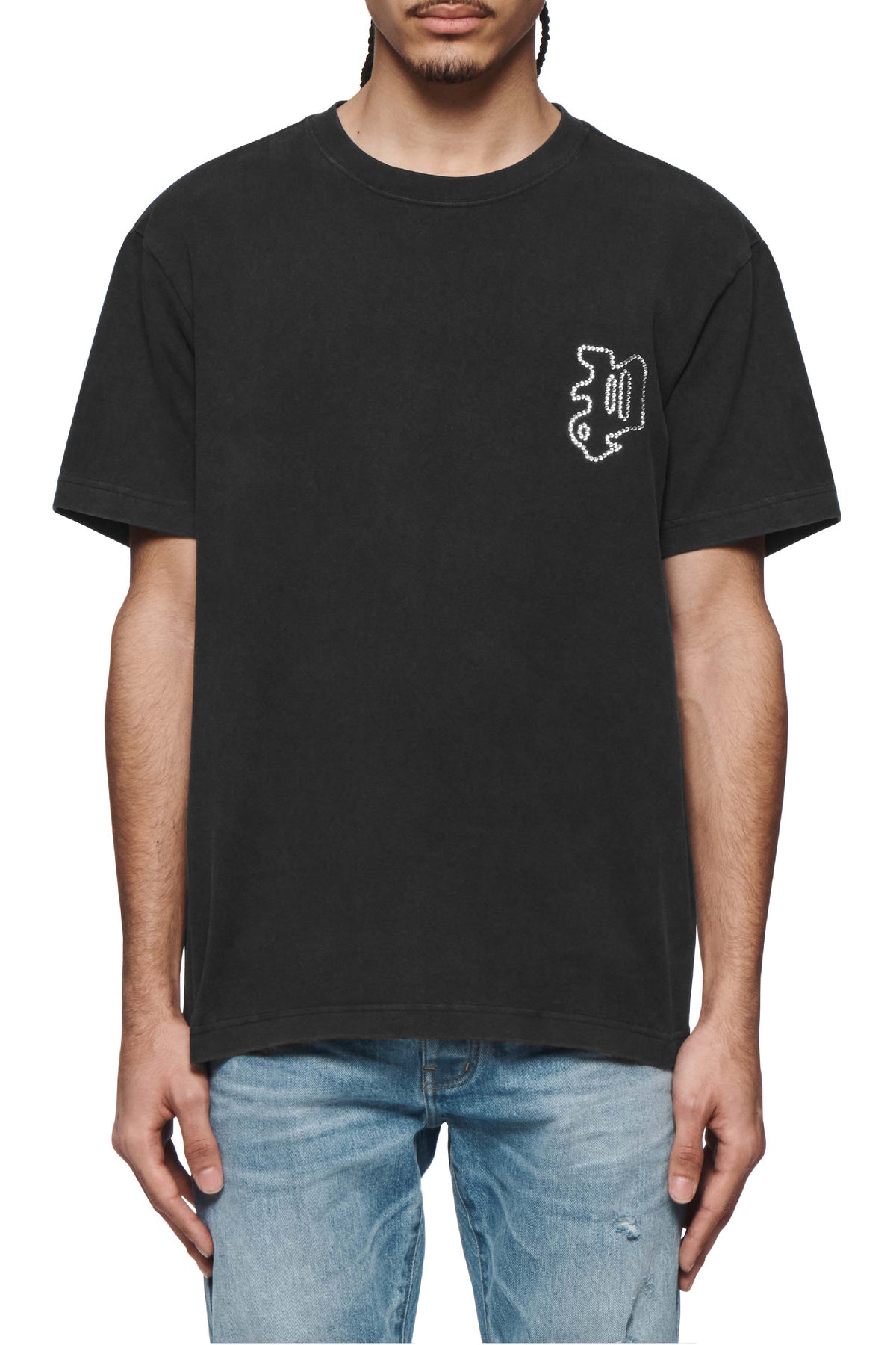 Purple Brand Hwt Jersey Ss Tee - BLACK