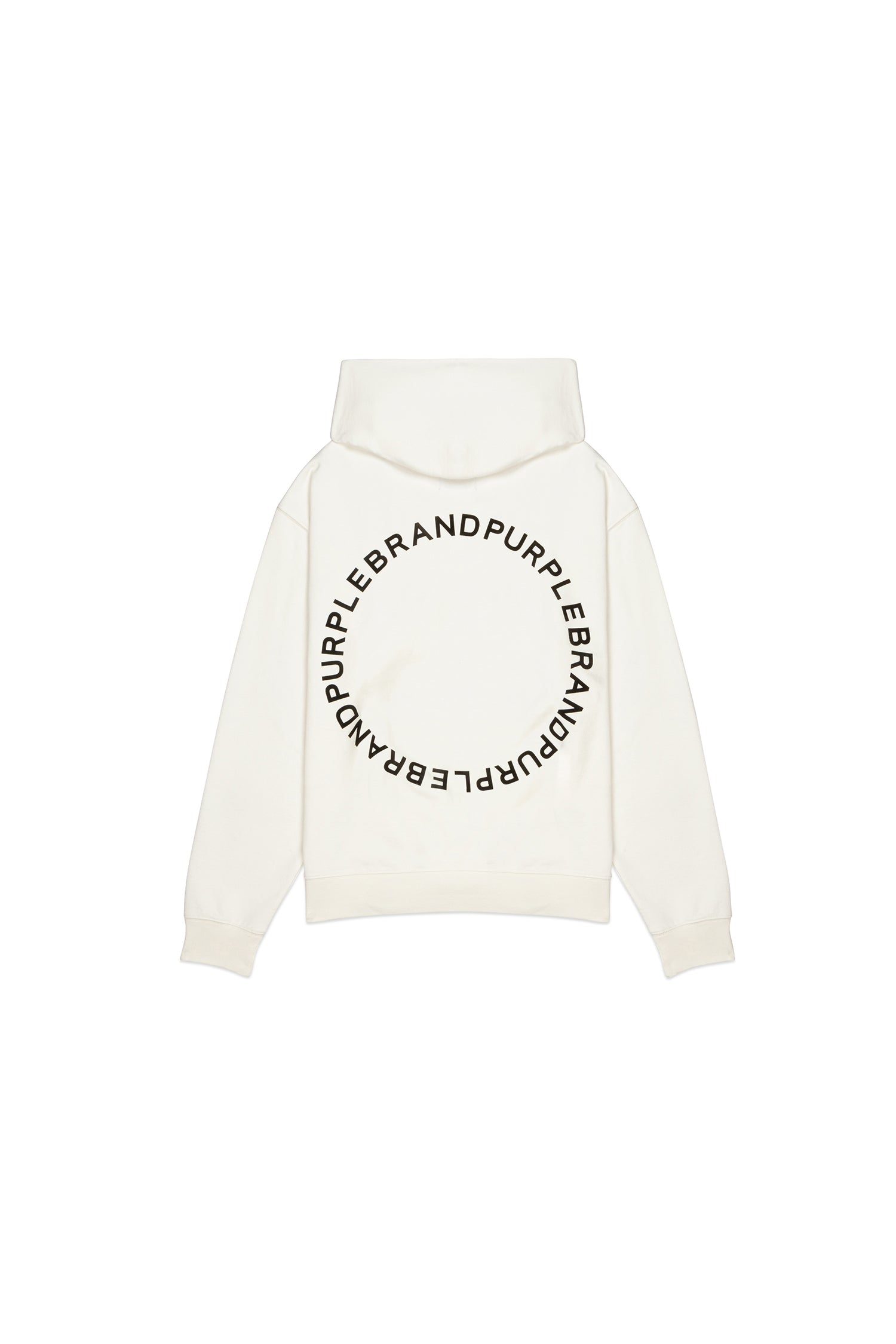 Purple Brand Fleece Hoody- OFF WHITE