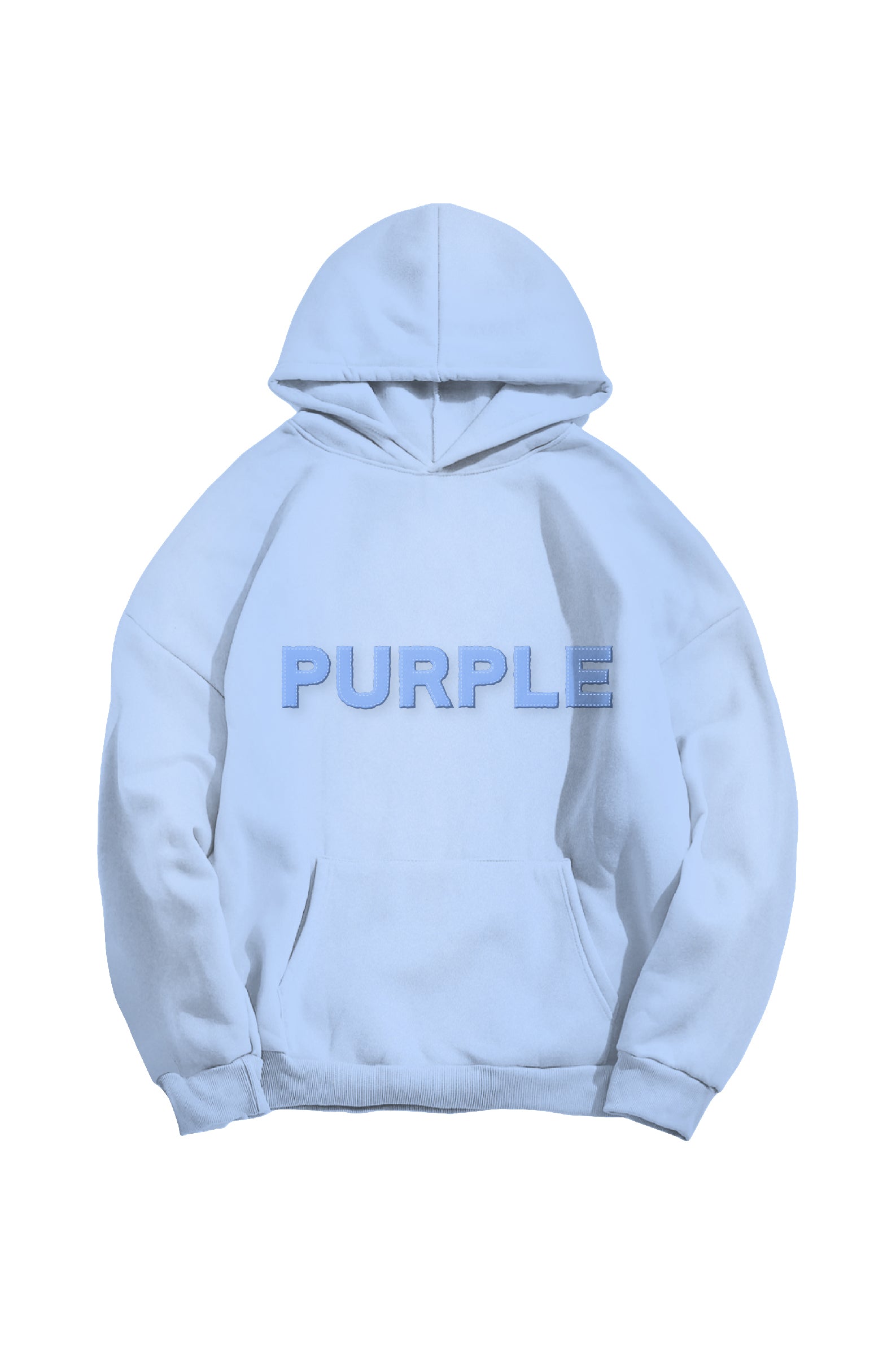 Purple Brand Fleece Hoody- BABY BLUE - Main Image