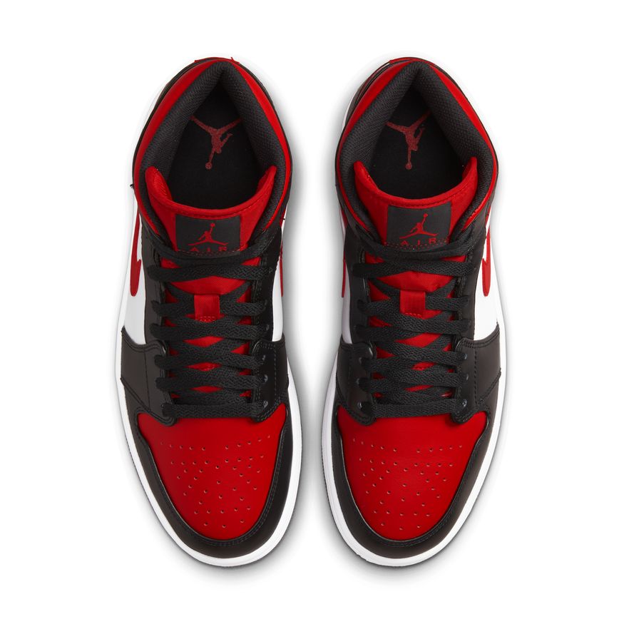 Jordan AIR JORDAN 1 MID - Sneaker high - black/fire red/white