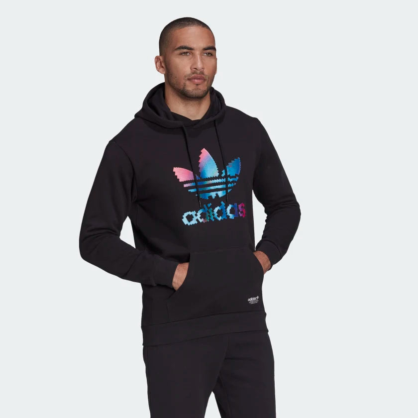 Adidas black top trefoil hoodie