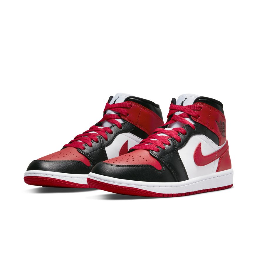 Women's Air Jordan 1 Mid - BLACK/GYM RED-WHITE