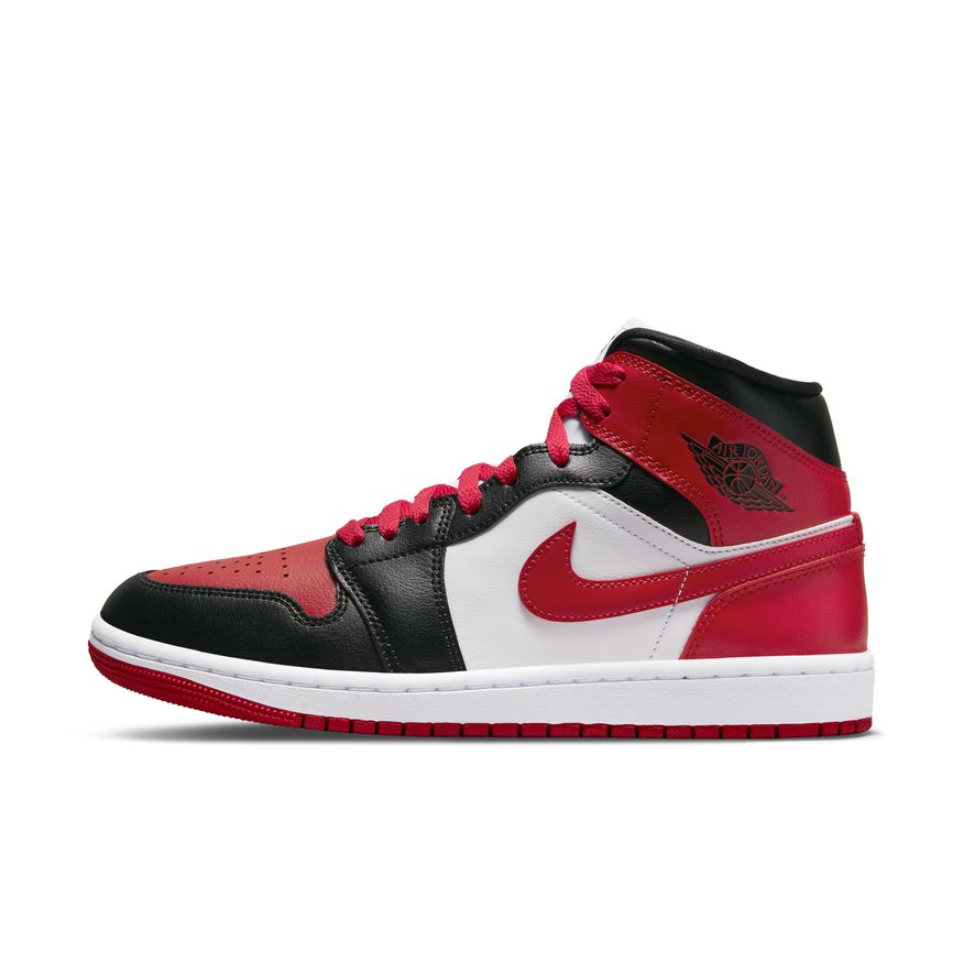 Women s Air Jordan 1 Mid Black Gym Red White 12