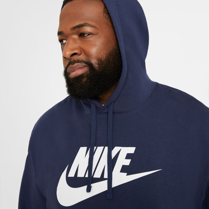Nike Sportswear Club Fleece Hoodie MIDNIGHT NAVY/MIDNIGHT NAVY/WHITE
