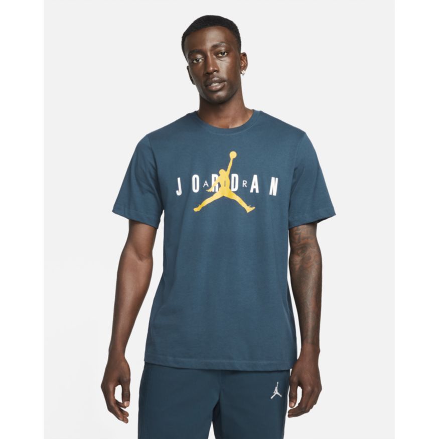 Jordan Air Wordmark T-Shirt - ARMORY NAVY/SAIL/POLLEN