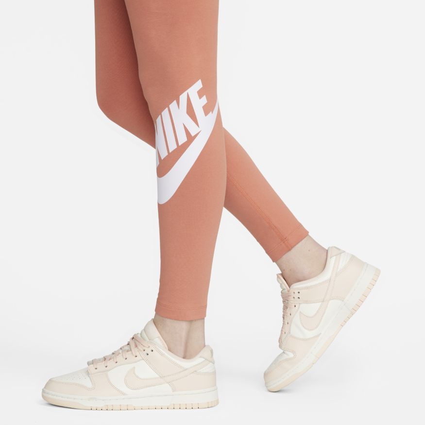 Women&#39;s Nike High-Waisted Leggings - MADDER ROOT/WHITE