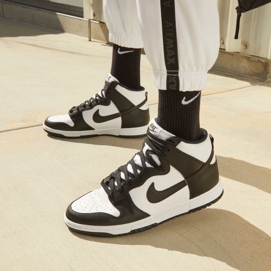 Men's Nike Dunk High Retro - WHITE/BLACK-TOTAL ORANGE - Civilized