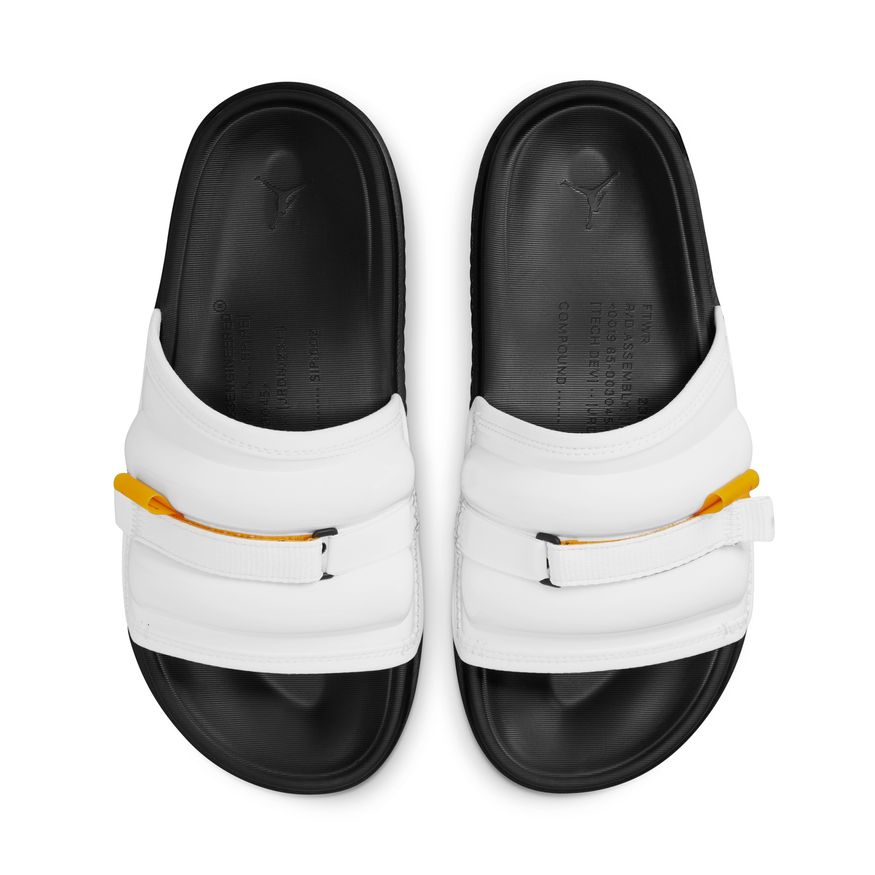 Men's Jordan Super Play Slide - WHITE/TAXI-BLACK-FIRE RED