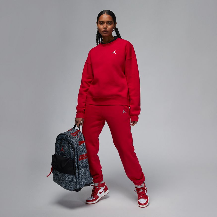 Women&#39;s Jordan Fleece Pants - GYM RED/WHITE