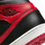 Men's Air Jordan 1 Mid - BLACK/FIRE RED-WHITE
