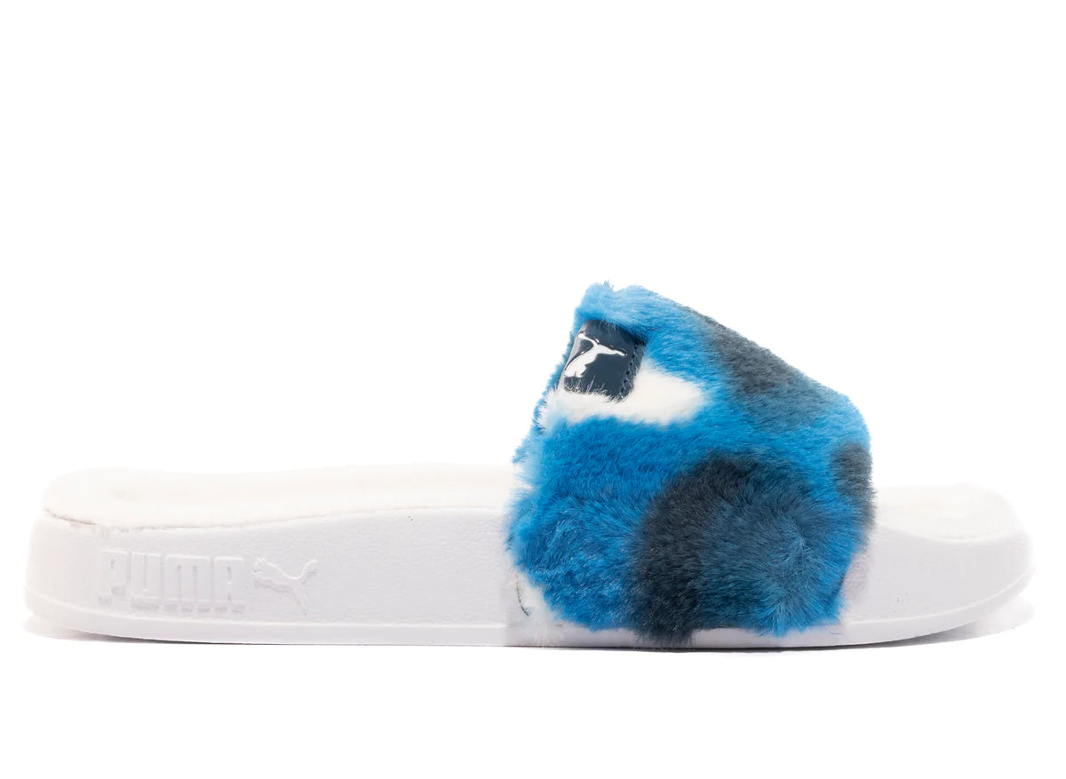 Women&#39;s Puma Leadcat 2.0 Fluffy Sandals - BLUE TYEDYE
