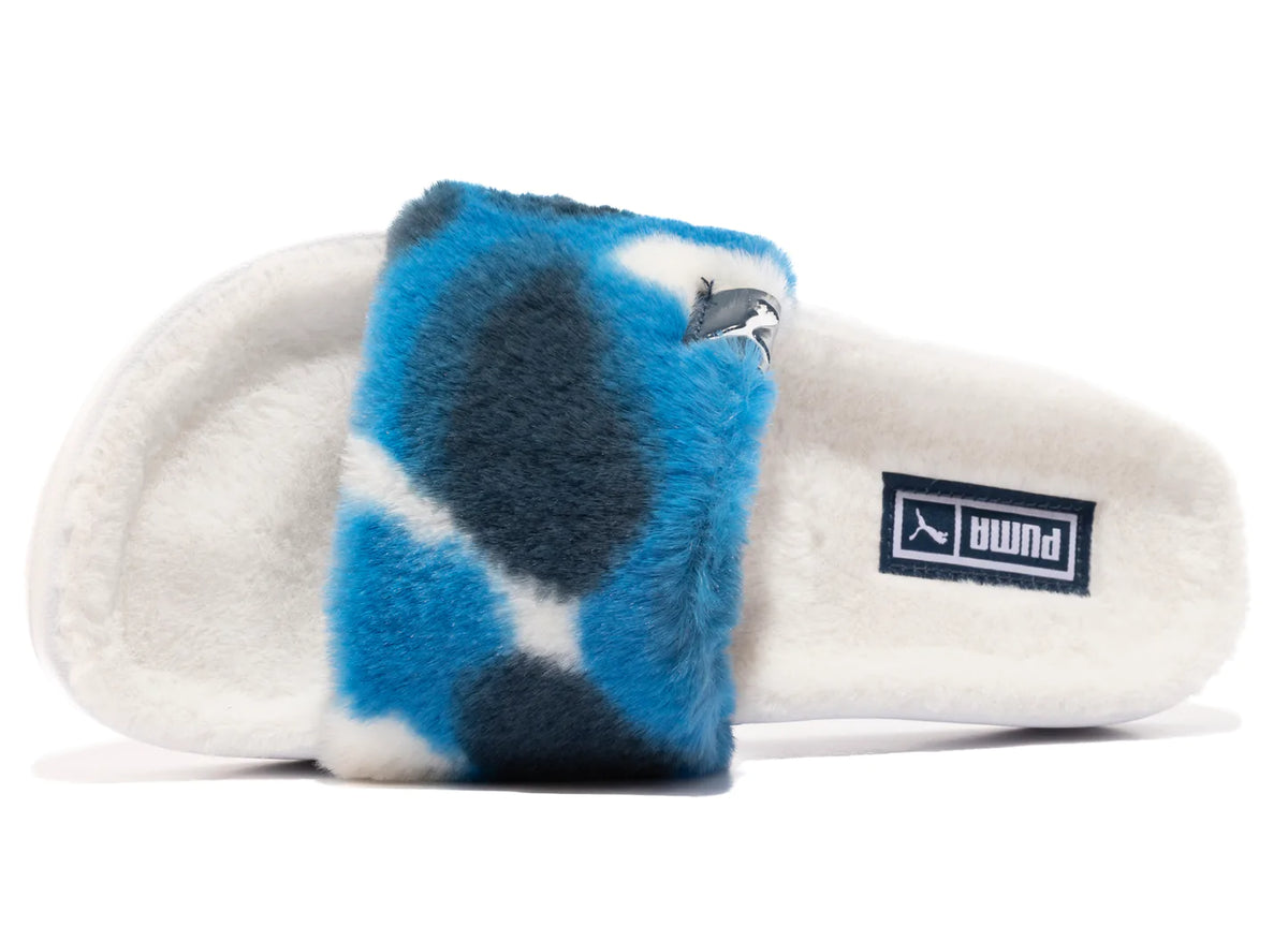 Women&#39;s Puma Leadcat 2.0 Fluffy Sandals - BLUE TYEDYE