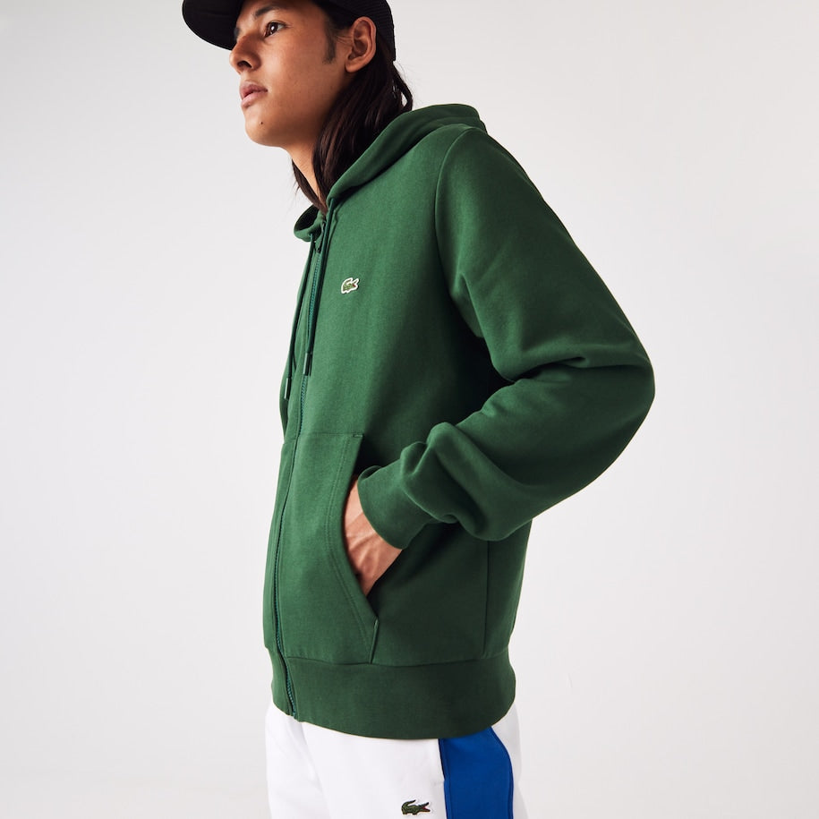 Men&#39;s Lacoste Kangaroo Pocket Color-Block Sweatshirt - GREEN