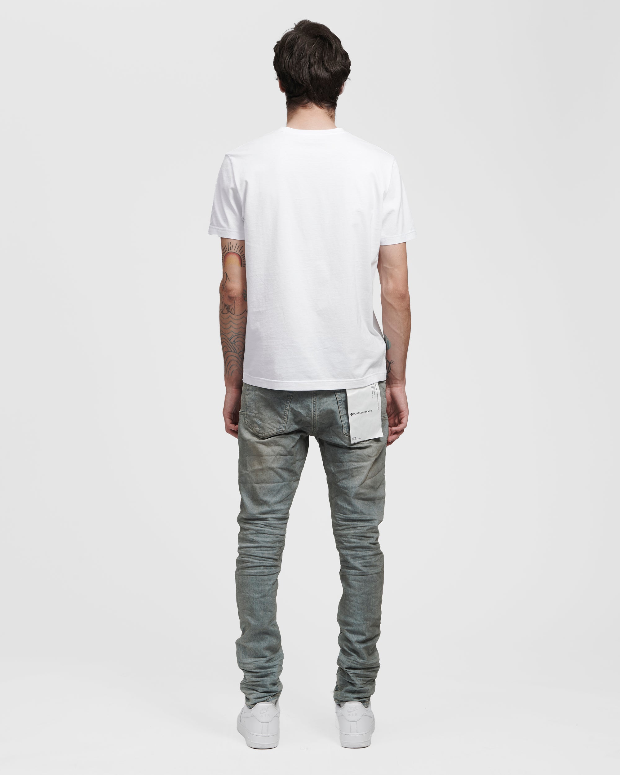 stonewashed mid-rise jeans, Purple Brand