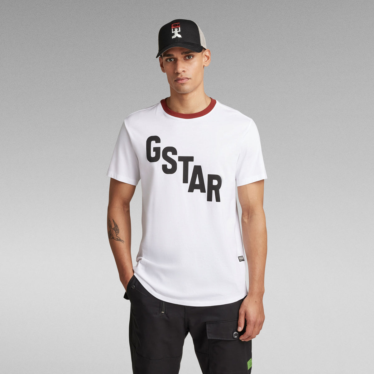 G-Star Lash Sports Graphic Tee - WHITE/RED